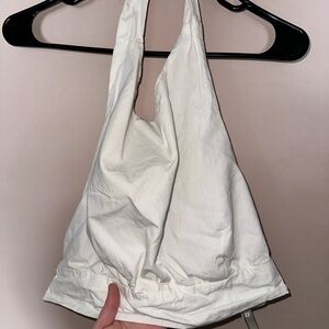 White Halter Top